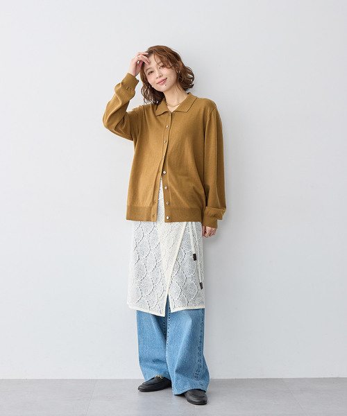 anyfee（エニフィー）の「【anyfee/大きいサイズ】総レースラップスカート（スカート・レディース・アイボリー/ブラック・LL～3L/4L～5L）」の8枚目の写真