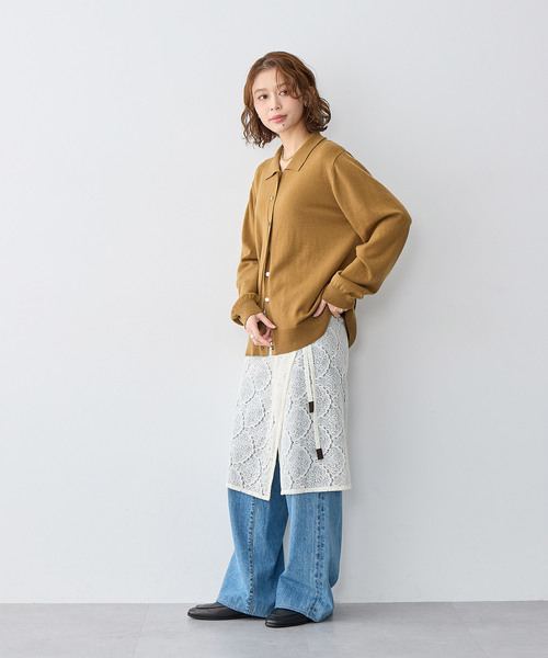 anyfee（エニフィー）の「【anyfee/大きいサイズ】総レースラップスカート（スカート・レディース・アイボリー/ブラック・LL～3L/4L～5L）」の9枚目の写真