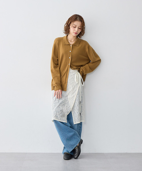 anyfee（エニフィー）の「【anyfee/大きいサイズ】総レースラップスカート（スカート・レディース・アイボリー/ブラック・LL～3L/4L～5L）」の10枚目の写真