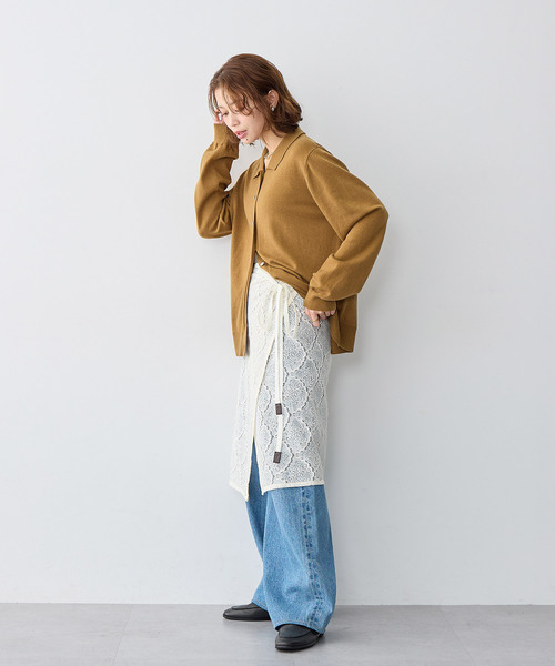 anyfee（エニフィー）の「【anyfee/大きいサイズ】総レースラップスカート（スカート・レディース・アイボリー/ブラック・LL～3L/4L～5L）」の13枚目の写真