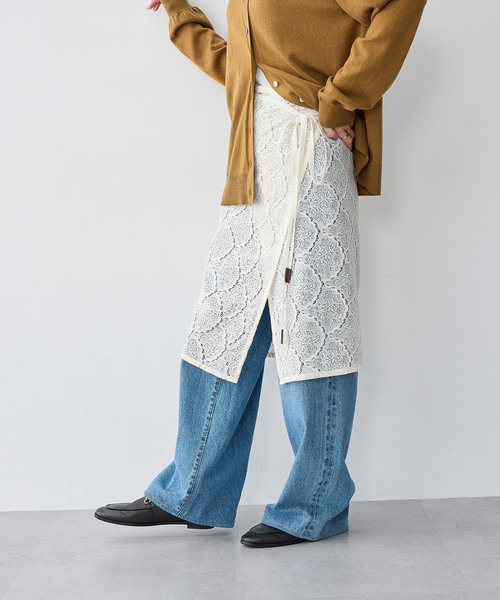 anyfee（エニフィー）の「【anyfee/大きいサイズ】総レースラップスカート（スカート・レディース・アイボリー/ブラック・LL～3L/4L～5L）」の17枚目の写真