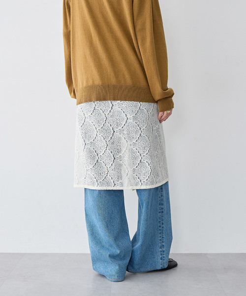 anyfee（エニフィー）の「【anyfee/大きいサイズ】総レースラップスカート（スカート・レディース・アイボリー/ブラック・LL～3L/4L～5L）」の19枚目の写真