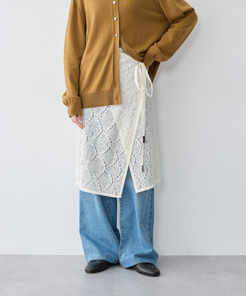 anyfee（エニフィー）の「【anyfee/大きいサイズ】総レースラップスカート（スカート・レディース・アイボリー/ブラック・LL～3L/4L～5L）」の20枚目の写真