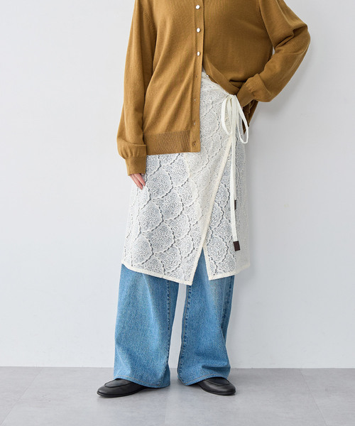 anyfee（エニフィー）の「【anyfee/大きいサイズ】総レースラップスカート（スカート・レディース・アイボリー/ブラック・LL～3L/4L～5L）」の21枚目の写真