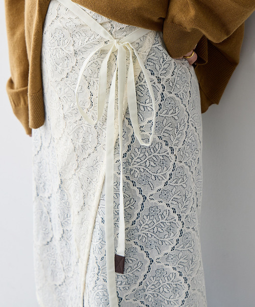 anyfee（エニフィー）の「【anyfee/大きいサイズ】総レースラップスカート（スカート・レディース・アイボリー/ブラック・LL～3L/4L～5L）」の22枚目の写真