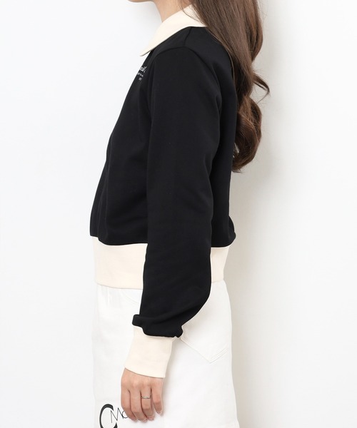 CECIL McBEE（セシルマクビー）の「SWEAT　POLO（スウェット・レディース・ブラック・2(M)/1(S)）」の9枚目の写真