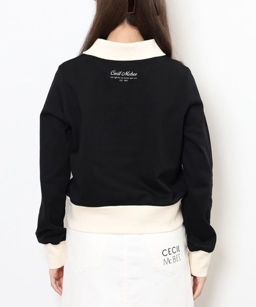 CECIL McBEE（セシルマクビー）の「SWEAT　POLO（スウェット・レディース・ブラック・2(M)/1(S)）」の10枚目の写真