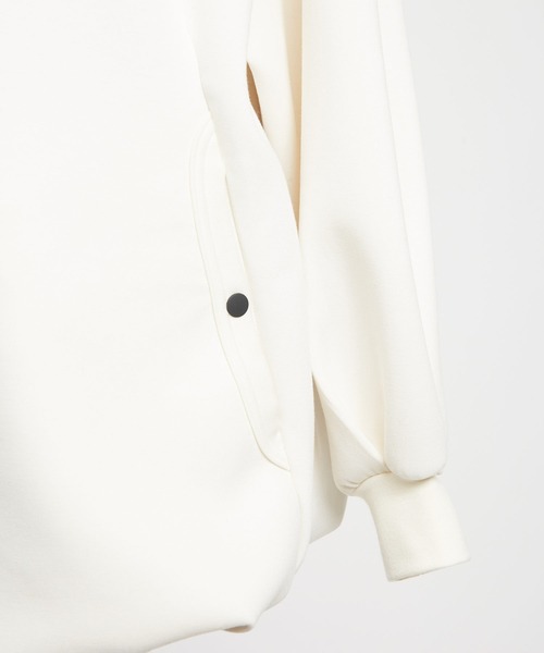 gomme（ゴム）の「ダンボールニット　ビッグカラージャケット（その他アウター・レディース・ブラック/アイボリー・MEDIUM）」の16枚目の写真