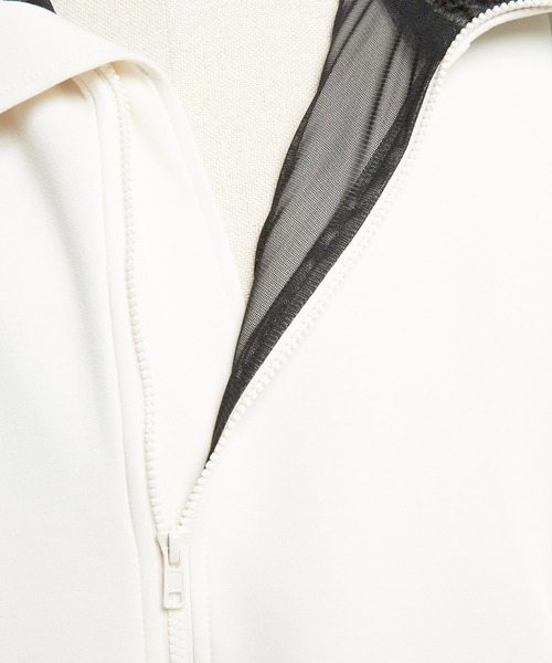 gomme（ゴム）の「ダンボールニット　ビッグカラージャケット（その他アウター・レディース・ブラック/アイボリー・MEDIUM）」の18枚目の写真