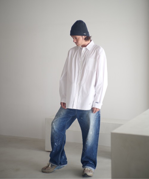 ADAM PATEK(アダムパテック)の「ADAMPATEK/washed riot nep selvedge denim/ヴィンテージ加工ワイドデニムパンツ(デニムパンツ・メンズ・ブルー・1/2/3)」の17枚目の写真