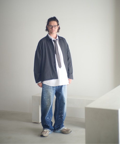 ADAM PATEK(アダムパテック)の「ADAMPATEK/washed riot nep selvedge denim/ヴィンテージ加工ワイドデニムパンツ(デニムパンツ・メンズ・ブルー・1/2/3)」の16枚目の写真
