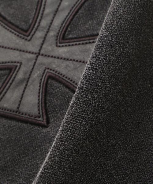 L.H.P（エルエイチピー）の「UNKNOWNLONDON/アンノウンロンドン/LHP別注 Leather Cross Zip Hoodie（パーカー・レディース・ホワイト/ブラック・M/L/XL）」の14枚目の写真