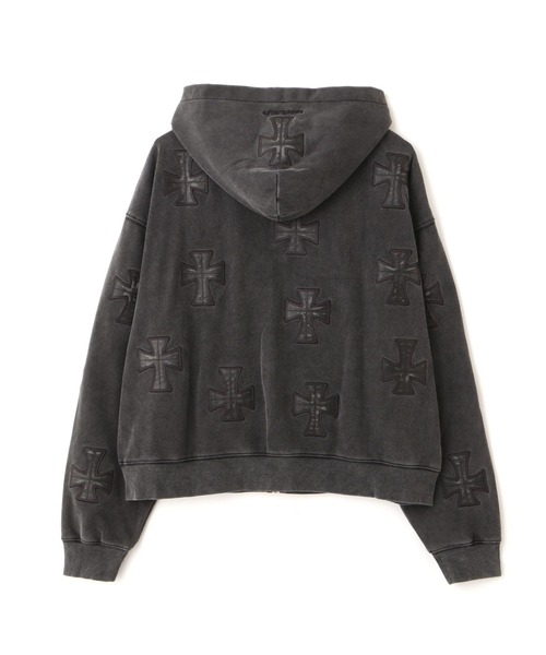 UNKNOWNLONDON/アンノウンロンドン/LHP別注 Leather Cross Zip Hoodie