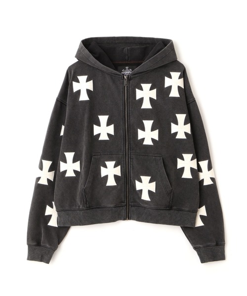 UNKNOWNLONDON/アンノウンロンドン/LHP別注 Leather Cross Zip Hoodie
