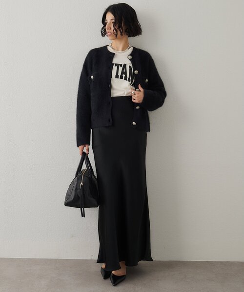 Whim Gazette(ウィムガゼット)の「MONTANAロングTシャツ(Tシャツ/カットソー・レディース・グレー/アイボリー・FREE)」の8枚目の写真