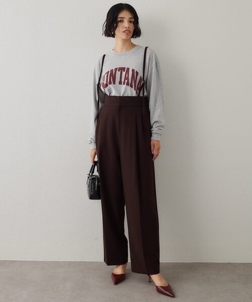 Whim Gazette(ウィムガゼット)の「MONTANAロングTシャツ(Tシャツ/カットソー・レディース・グレー/アイボリー・FREE)」の22枚目の写真