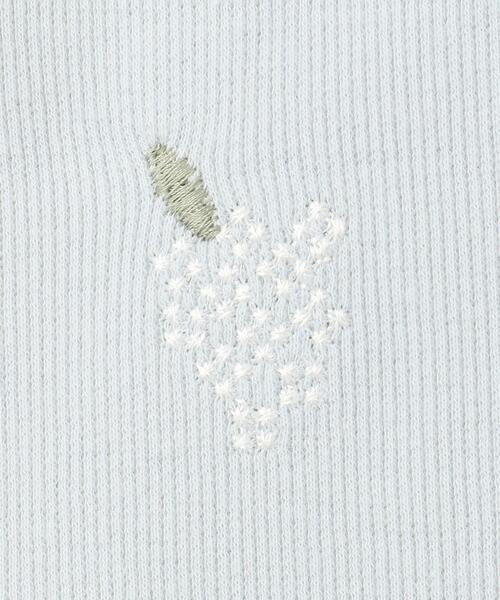 SHOO・LA・RUE（シューラルー）の「【100-150cm】フラワー刺繍リブカーデガン（カーディガン/ボレロ・キッズ・アイボリー/サックスブルー・10/11/12/13/14/15 ）」の8枚目の写真
