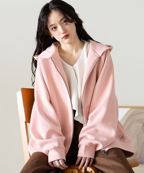 RAGEBLUE（レイジブルー）の「WジップポンチスウェットBIGパーカー（パーカー・レディース・ダークブラウン/その他23/グレー系その他・FREE）」の11枚目の写真