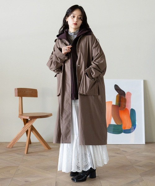 RAGEBLUE（レイジブルー）の「WジップポンチスウェットBIGパーカー（パーカー・レディース・ダークブラウン/その他23/グレー系その他・FREE）」の12枚目の写真