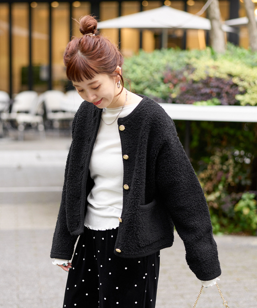セール】パイルショートカーディガン（カーディガン/ボレロ）｜B.C
