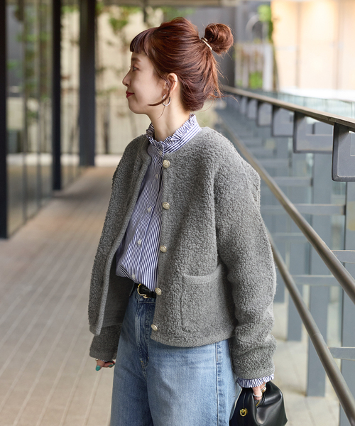 パイルショートカーディガン（カーディガン/ボレロ）｜B.C STOCK（ベー