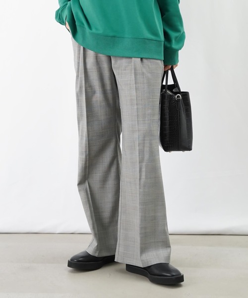 LUCA/LADY LUCK LUCA(ルカ/レディラックルカ)の「LC/LLL チェックベルボトムパンツ(その他パンツ・レディース・グレー/チャコールグレー・36/38)」の1枚目の写真