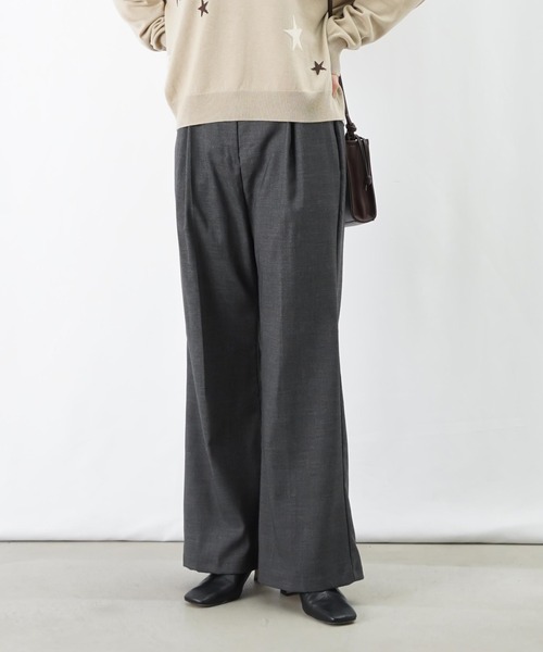 LUCA/LADY LUCK LUCA(ルカ/レディラックルカ)の「LC/LLL チェックベルボトムパンツ(その他パンツ・レディース・グレー/チャコールグレー・36/38)」の2枚目の写真