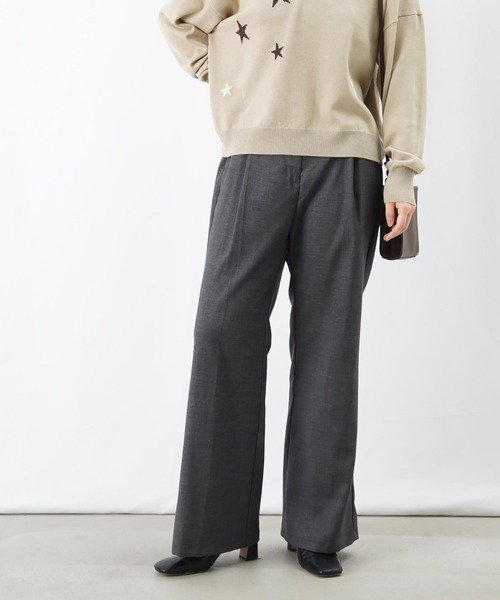 LUCA/LADY LUCK LUCA(ルカ/レディラックルカ)の「LC/LLL チェックベルボトムパンツ(その他パンツ・レディース・グレー/チャコールグレー・36/38)」の13枚目の写真