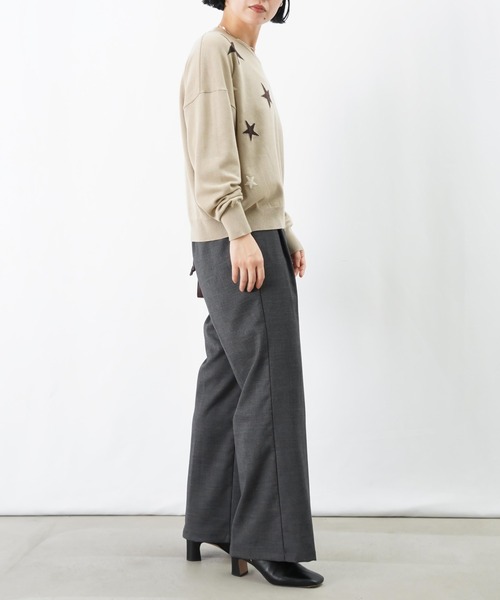 LUCA/LADY LUCK LUCA(ルカ/レディラックルカ)の「LC/LLL チェックベルボトムパンツ(その他パンツ・レディース・グレー/チャコールグレー・36/38)」の5枚目の写真