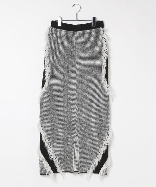 LEPSIM（レプシィム）の「フリンジベスト＊スカート《2点セット》 595306（ワンピース・レディース・ブラック/ホワイト・FREE）」の10枚目の写真
