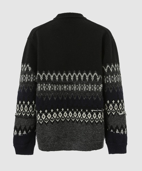JUNYA WATANABE MAN（ジュンヤワタナベマン）の「SHETLAND WOOL NORDIC SWEATER（ニット/セーター・メンズ・ブラック系・S/M/L）」の2枚目の写真
