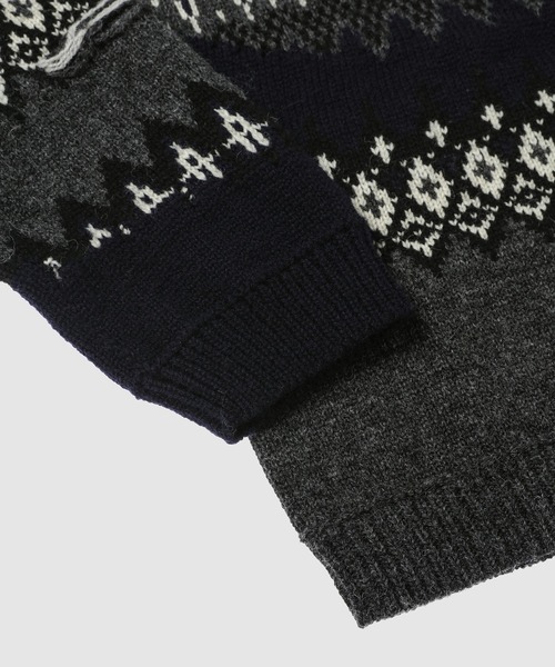 JUNYA WATANABE MAN（ジュンヤワタナベマン）の「SHETLAND WOOL NORDIC SWEATER（ニット/セーター・メンズ・ブラック系・S/M/L）」の4枚目の写真