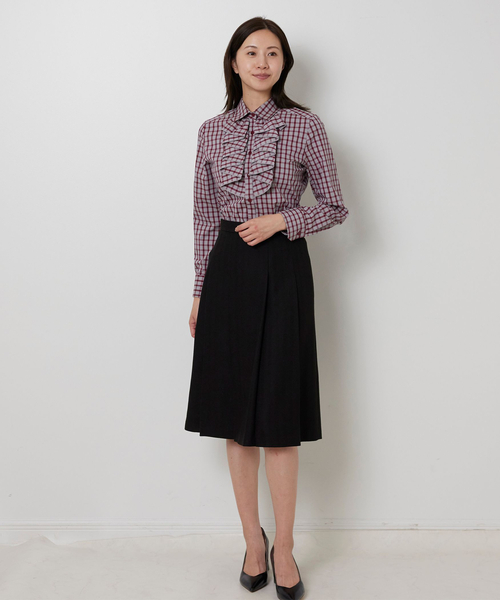 NARACAMICIE(ナラカミーチェ)の「【NARACAMICIE】チェックフリル長袖シャツ(シャツ/ブラウス・レディース・グレー/ホワイト・M/L)」の13枚目の写真