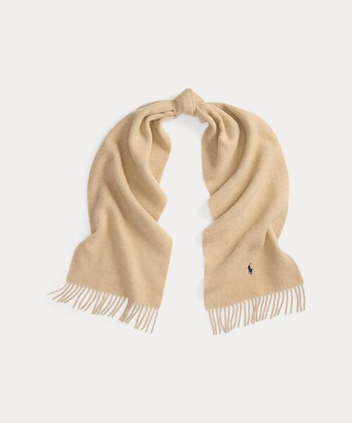 フリンジトリム ウール マフラー（マフラー）｜POLO RALPH LAUREN