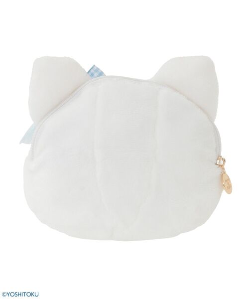 Maison de FLEUR(メゾンドフルール)の「クリーミーねこフェイスポーチ(ポーチ・レディース・ホワイト・FREE)」の10枚目の写真