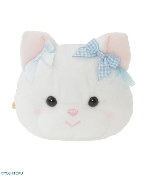 Maison de FLEUR(メゾンドフルール)の「クリーミーねこフェイスポーチ(ポーチ・レディース・ホワイト・FREE)」の13枚目の写真