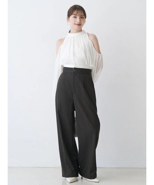 MERCURYDUO(マーキュリーデュオ)の「シフォンアメスリオフショルブラウス(シャツ/ブラウス・レディース・ベビーピンク/オフホワイト/ライトグレー・FREE)」の8枚目の写真