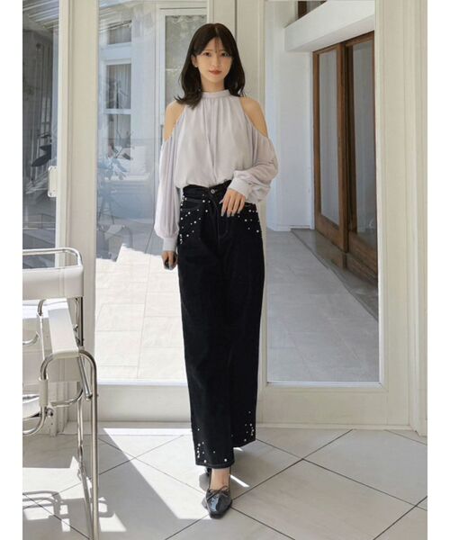 MERCURYDUO(マーキュリーデュオ)の「シフォンアメスリオフショルブラウス(シャツ/ブラウス・レディース・ベビーピンク/オフホワイト/ライトグレー・FREE)」の19枚目の写真