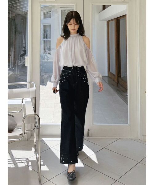 MERCURYDUO(マーキュリーデュオ)の「シフォンアメスリオフショルブラウス(シャツ/ブラウス・レディース・ベビーピンク/オフホワイト/ライトグレー・FREE)」の20枚目の写真