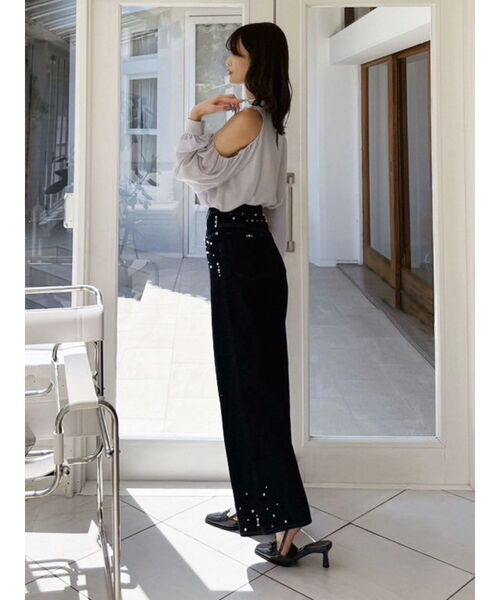 MERCURYDUO(マーキュリーデュオ)の「シフォンアメスリオフショルブラウス(シャツ/ブラウス・レディース・ベビーピンク/オフホワイト/ライトグレー・FREE)」の21枚目の写真