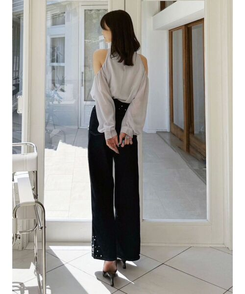 MERCURYDUO(マーキュリーデュオ)の「シフォンアメスリオフショルブラウス(シャツ/ブラウス・レディース・ベビーピンク/オフホワイト/ライトグレー・FREE)」の22枚目の写真