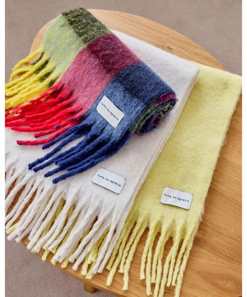 To b. by agnes b.（トゥービーバイアニエスベー）の「カラー マフラー（マフラー・レディース・ホワイト系その他・FREE）」の4枚目の写真