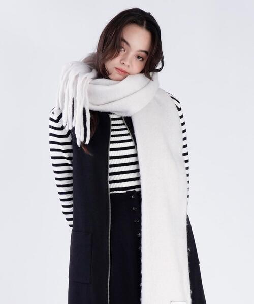 To b. by agnes b.（トゥービーバイアニエスベー）の「カラー マフラー（マフラー・レディース・ホワイト系その他・FREE）」の9枚目の写真