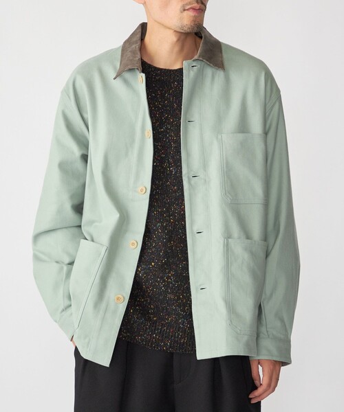 シップス（SHIPS）/SHIPS:〈手洗い可能〉ライト ネル カバーオール シャツ SHIPS:〈手洗い可能〉ライト ネル カバーオール シャツ（シャツ