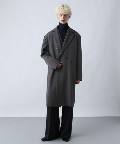 HARE（ハレ）の「【SET UP対応】ポリエステルイージーギャバチェスターコート(HARE)（チェスターコート・メンズ・グレー/ブラック・FREE）」の21枚目の写真