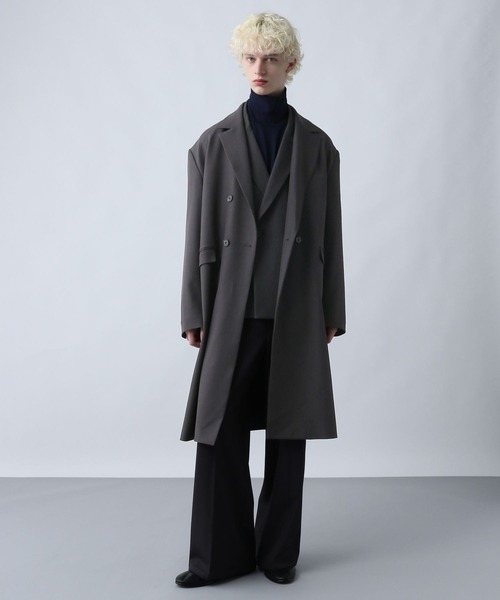 SET UP対応】ポリエステルイージーギャバチェスターコート(HARE