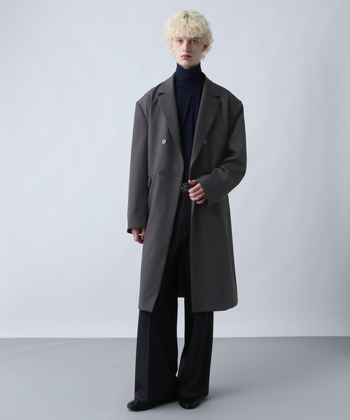 SET UP対応】ポリエステルイージーギャバチェスターコート(HARE