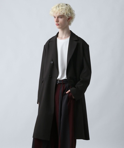 HARE（ハレ）の「【SET UP対応】ポリエステルイージーギャバチェスターコート(HARE)（チェスターコート・メンズ・グレー/ブラック・FREE）」の5枚目の写真