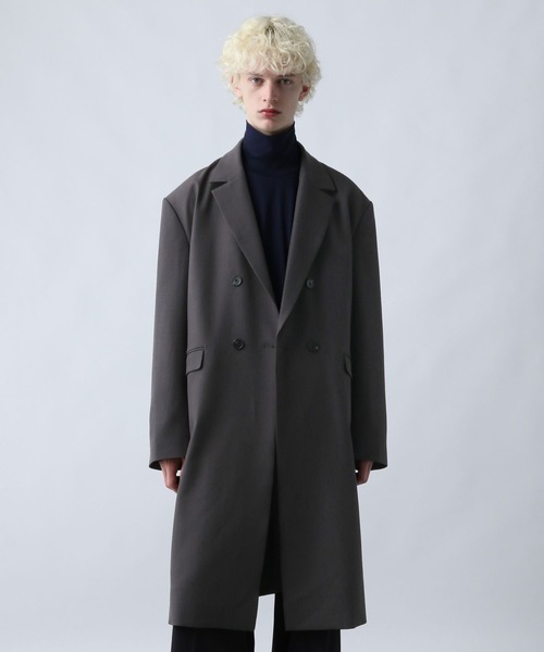 SET UP対応】ポリエステルイージーギャバチェスターコート(HARE