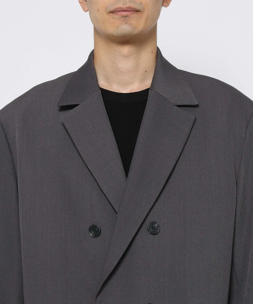 HARE（ハレ）の「【SET UP対応】ポリエステルイージーギャバチェスターコート(HARE)（チェスターコート・メンズ・グレー/ブラック・FREE）」の10枚目の写真